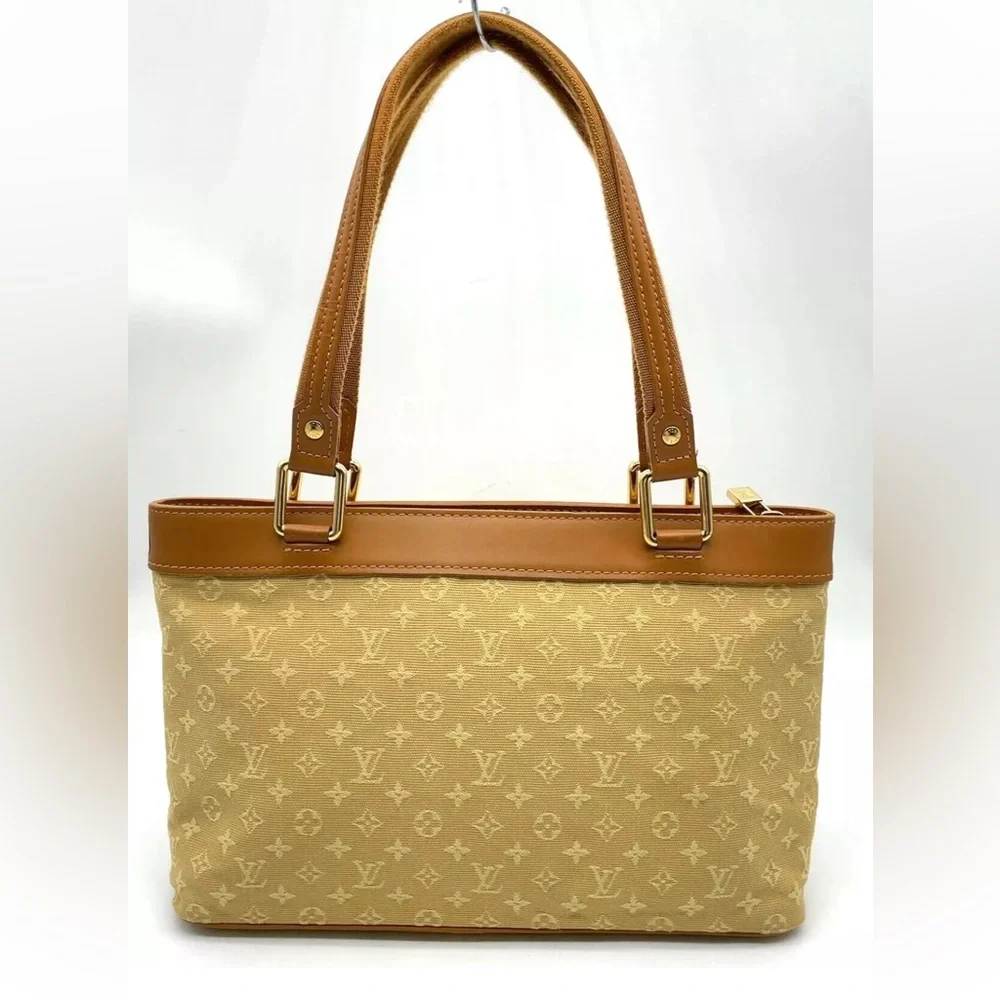 Authentic LOUIS VUITTON Monogram Mini Lucille PM Hand Bag (color Tan) (beige) - Picture 3 of 17